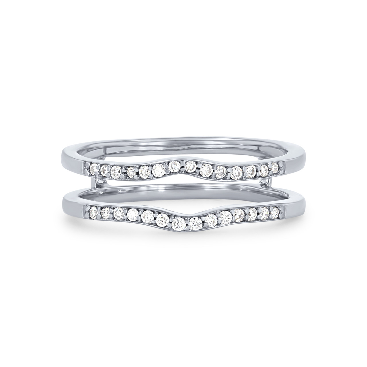 True Romance Beadset Diamond Contour Ring Guard 0