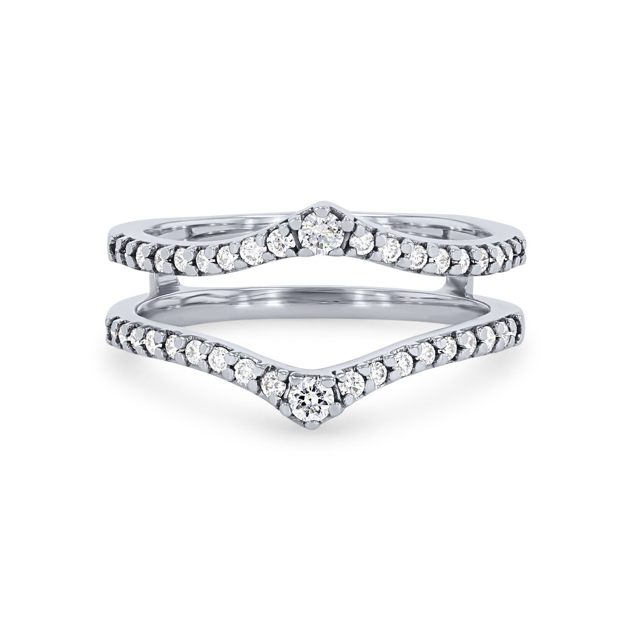 True Romance Graduated Diamond Contour Ring Guard 0