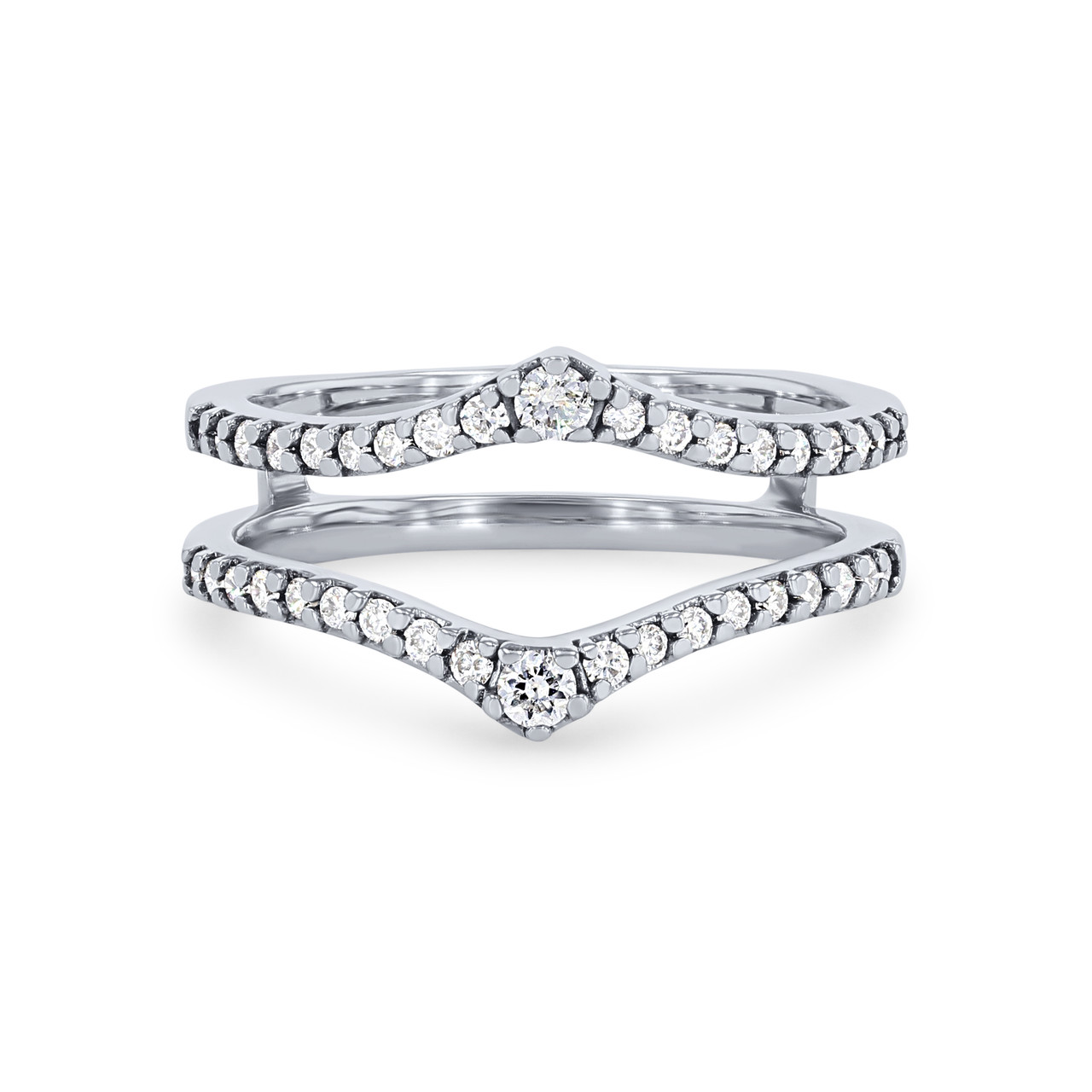 True Romance Graduated Diamond Contour Ring Guard 0