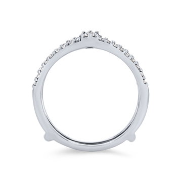 True Romance Graduated Diamond Contour Ring Guard In White Gold 14K