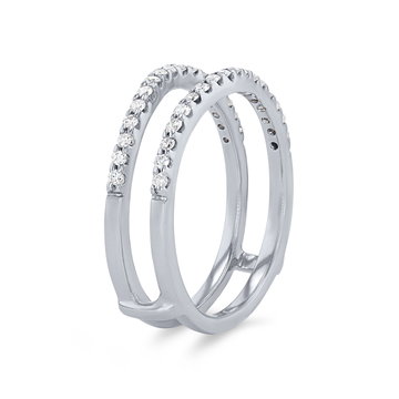 True Romance Diamond Contour Ring Guard In White Gold 14K