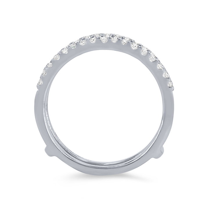 True Romance Diamond Contour Ring Guard In White Gold 14K
