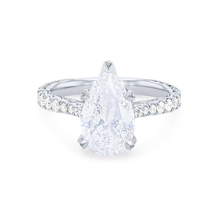 Yellow Gold 18K Tacori RoyalT Pear Engagement Setting