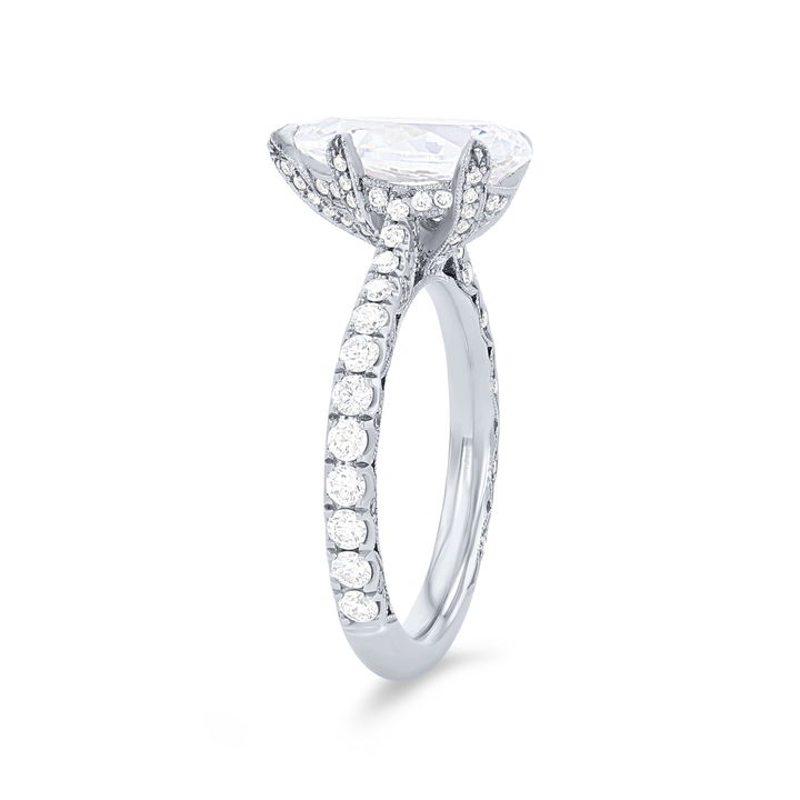 Yellow Gold 18K Tacori RoyalT Pear Engagement Setting