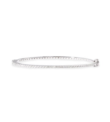Classic Diamond Bangle Bracelet In White Gold 14K
