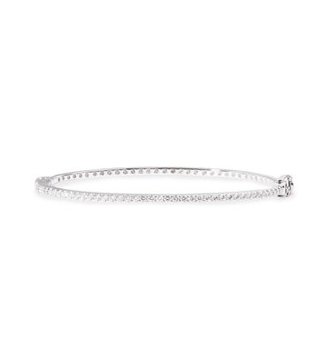 Classic Diamond Bangle Bracelet In White Gold 14K