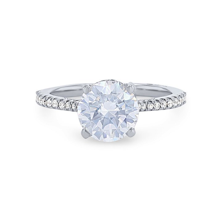 White Gold 18K Simply Tacori Cathedral Engagement Setting