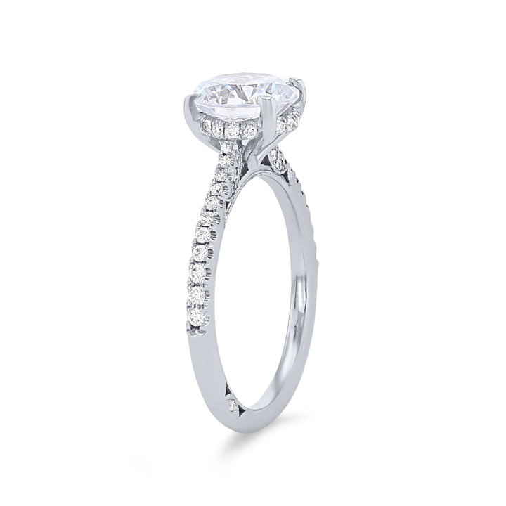 Simply Tacori Cathedral Engagement Setting In Platinum