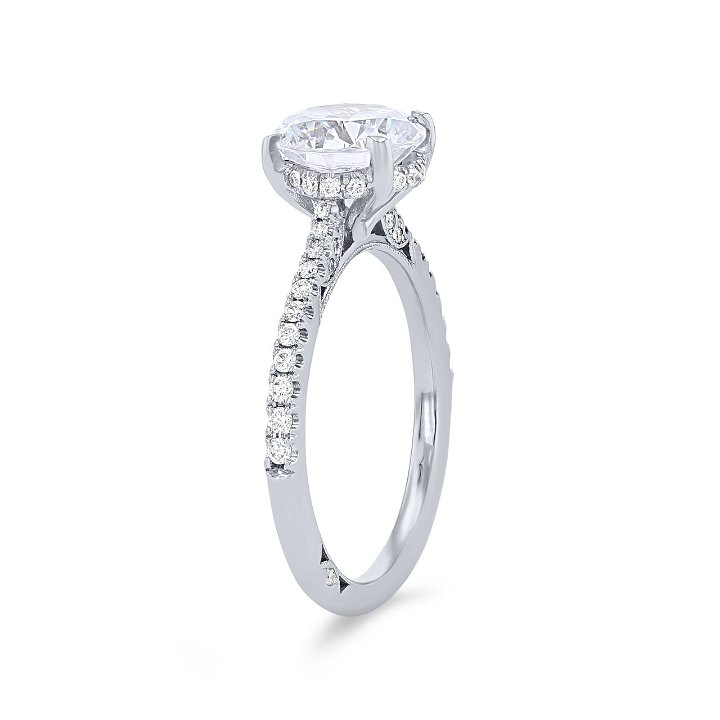 White Gold 18K Simply Tacori Cathedral Engagement Setting