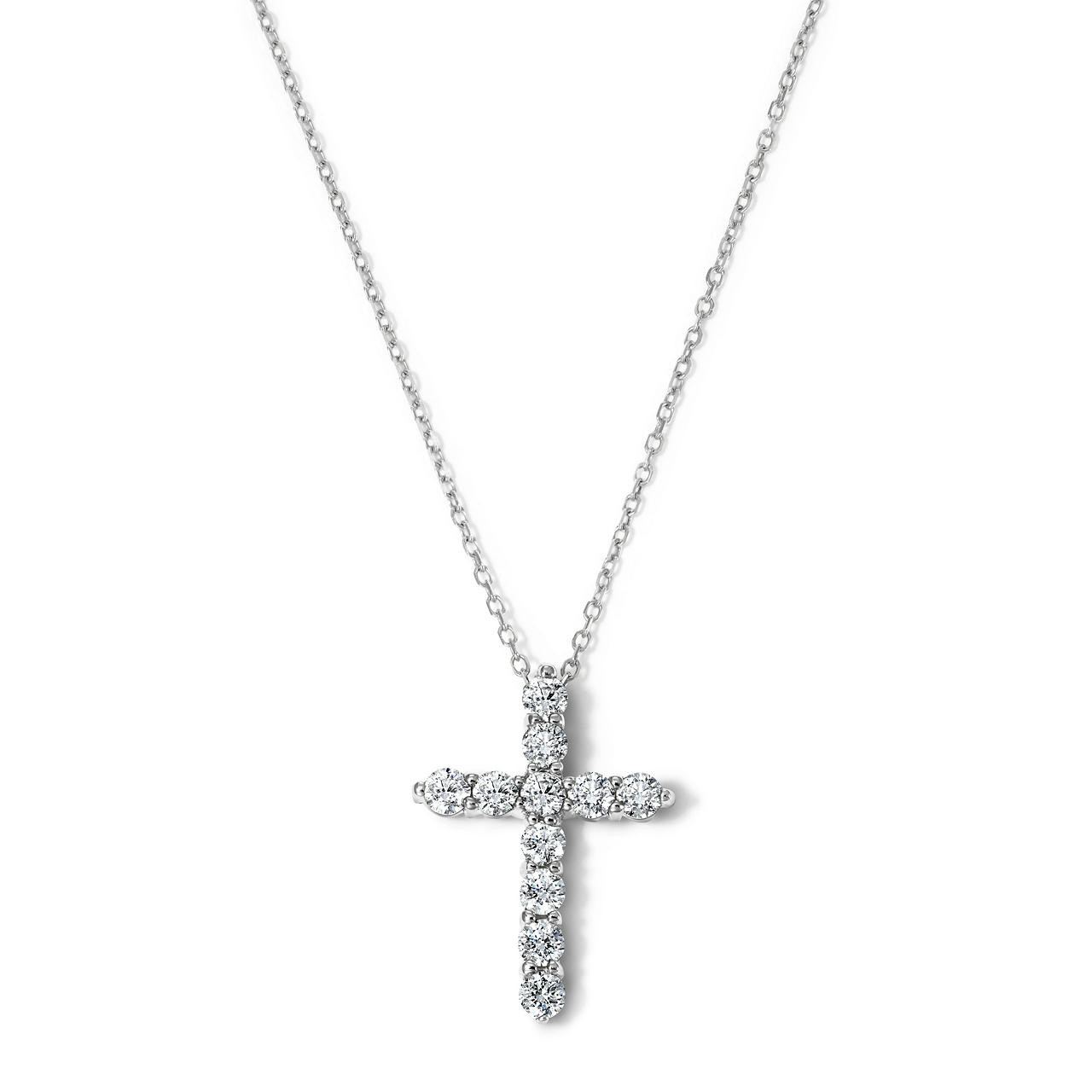 Diamond Cross Pendant Necklace 0