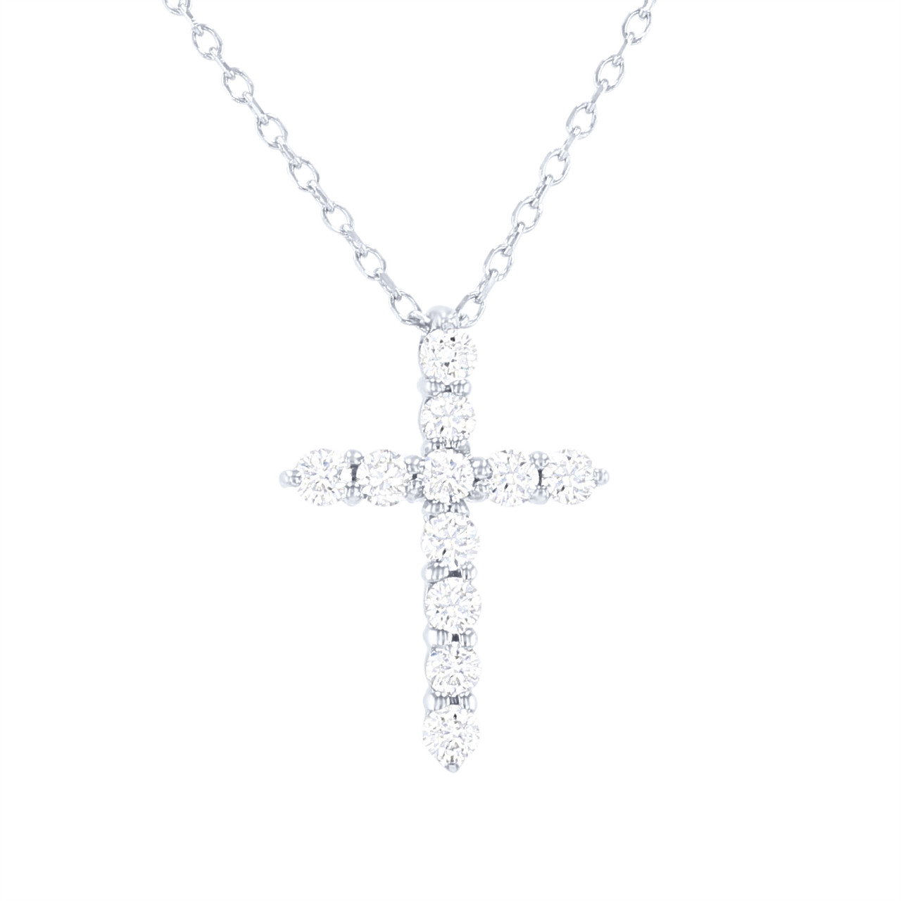 Diamond Cross Pendant Necklace 0