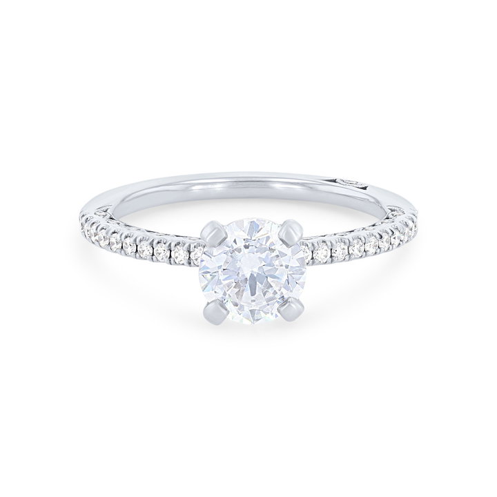 Tacori Petite Crescent Diamond Engagement Setting In Platinum