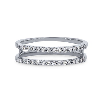 True Romance Diamond Ring Guard In White Gold 14K