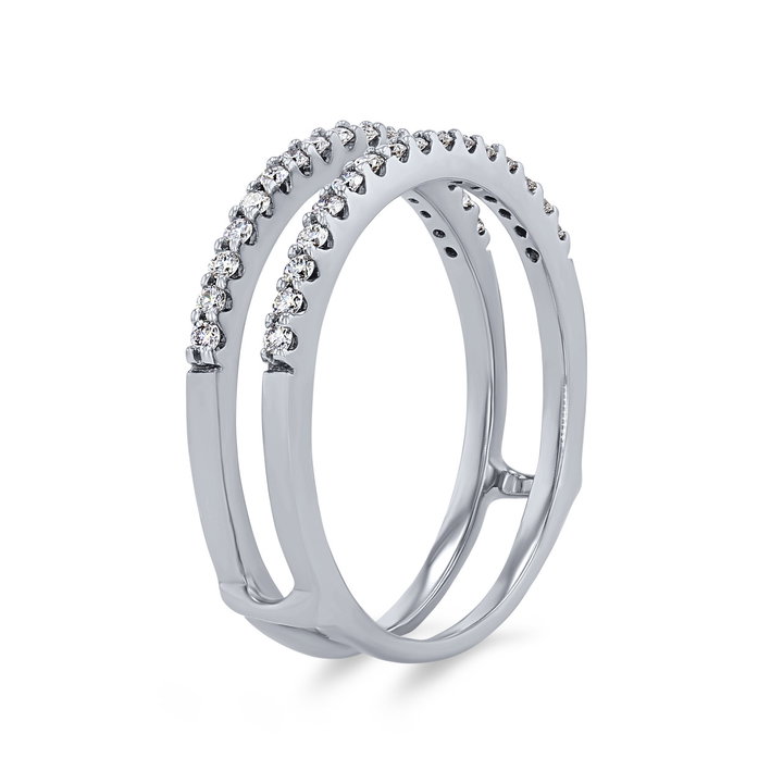 True Romance Diamond Ring Guard In White Gold 14K