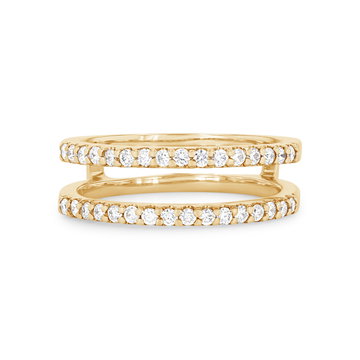 True Romance Diamond Ring Guard In Yellow Gold 14K
