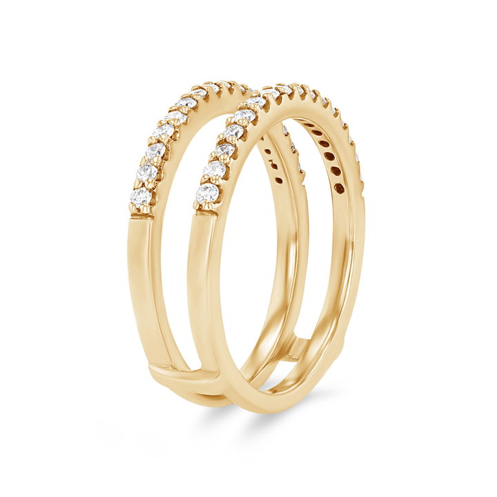 True Romance Diamond Ring Guard In Yellow Gold 14K