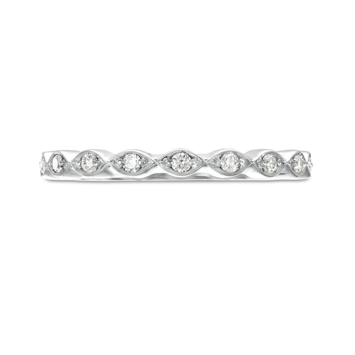 White Gold 14K Marquise Frame Wedding Band by Diamonds Direct Designs