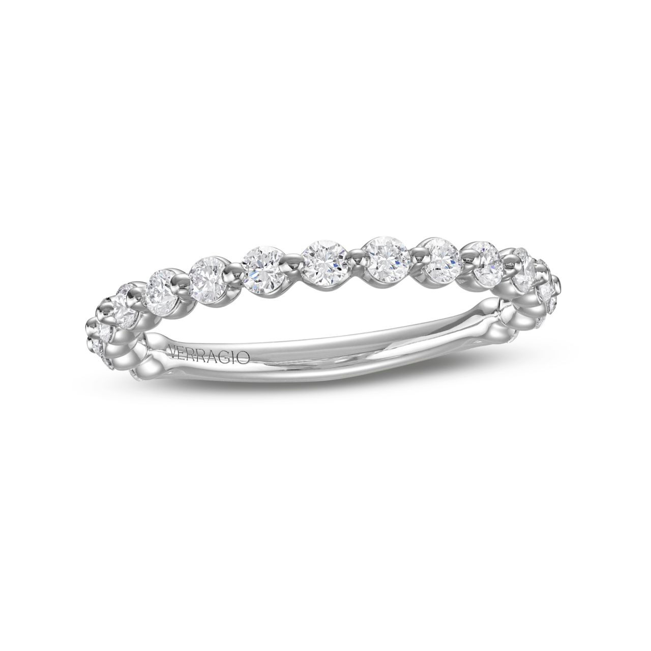 Verragio Renaissance Single Prong Wedding Band In White Gold 14K 1