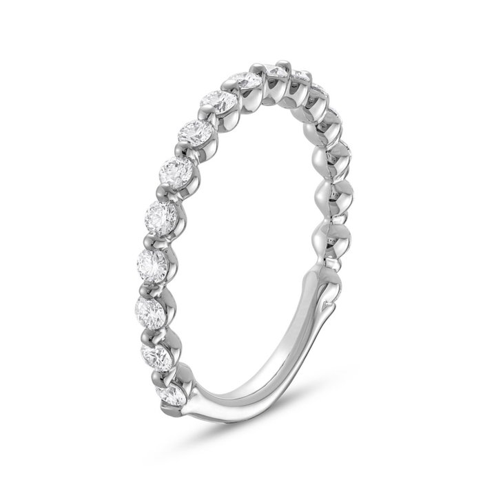 Verragio Renaissance Single Prong Wedding Band In White Gold 14K