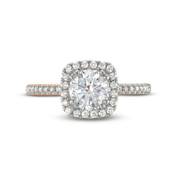Verragio Tradition Halo Engagement Setting In Rose Gold/white Gold 14K