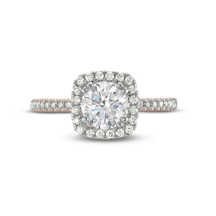 Verragio Tradition Halo Engagement Setting In Rose Gold/white Gold 14K