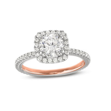 Verragio Tradition Halo Engagement Setting In Rose Gold/white Gold 14K