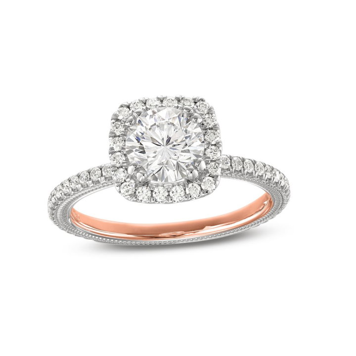 Verragio Tradition Halo Engagement Setting In Rose Gold/white Gold 14K