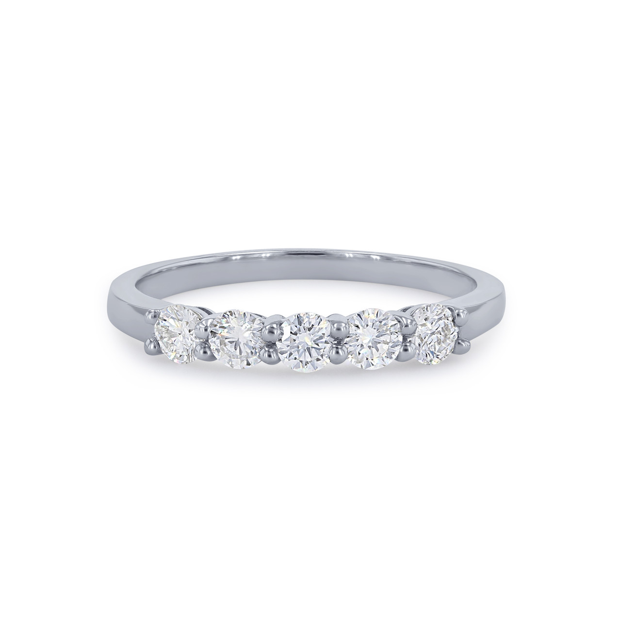 Five Stone Diamond Wedding Band 0