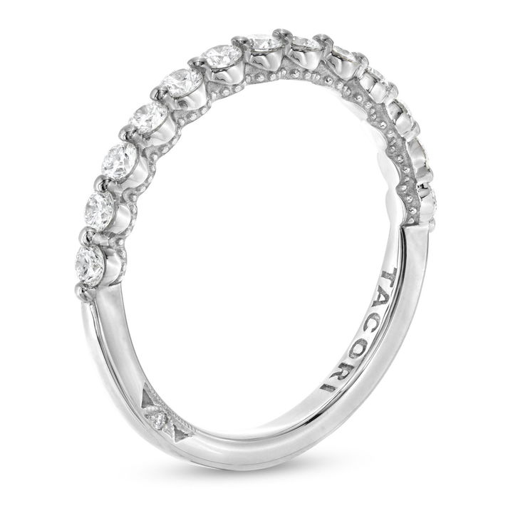 Platinum Tacori Sculpted Crescent Single Prong Wedding Band