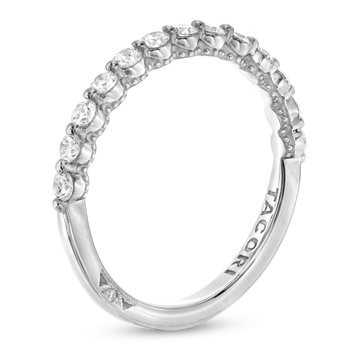 Tacori Sculpted Crescent Single Prong Wedding Band In Platinum