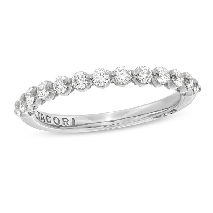 Tacori Sculpted Crescent Single Prong Wedding Band In Platinum