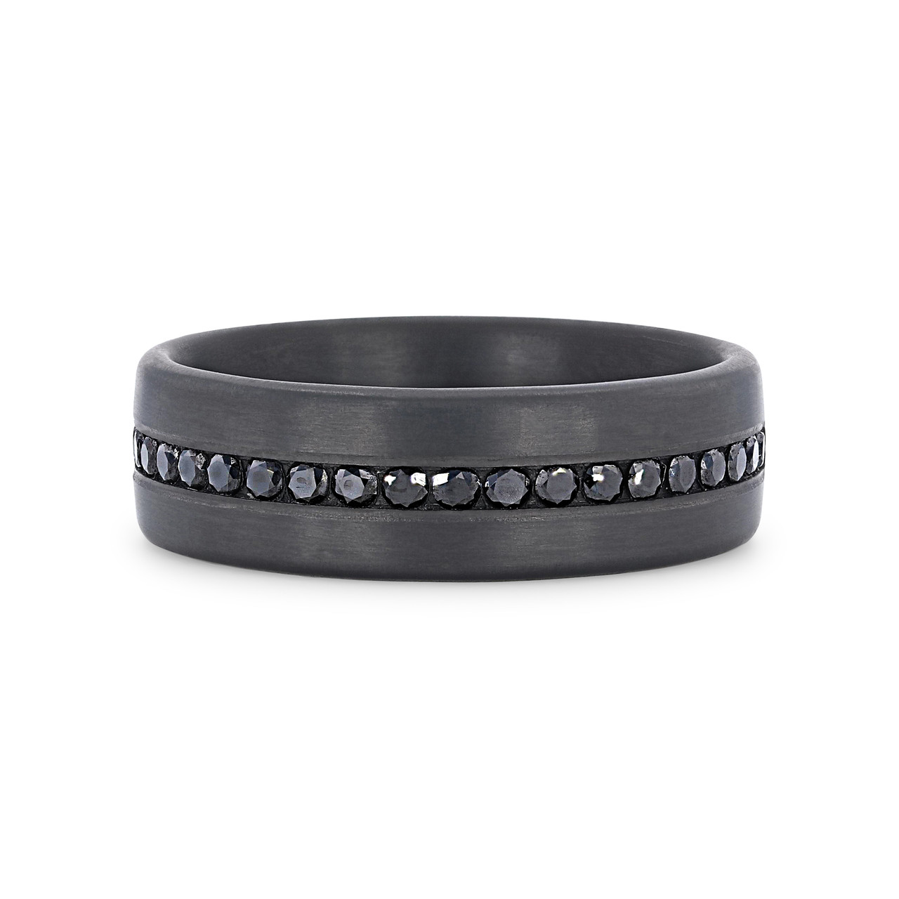 Black Diamond 7.5mm Wedding Band 0