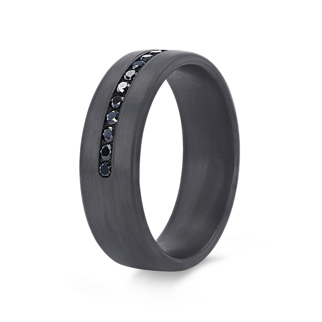 Black Diamond 7.5mm Wedding Band 1