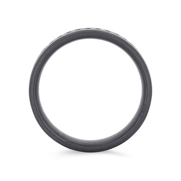Black Diamond 7.5mm Wedding Band In Tantalum