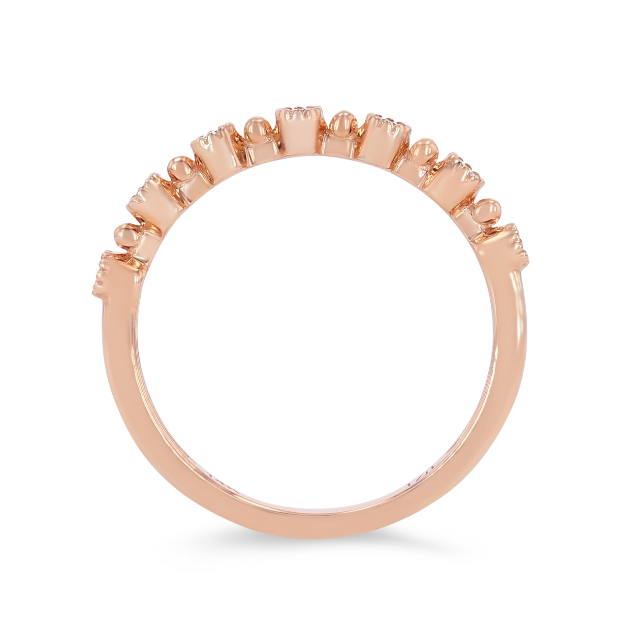 Milgrain Bezel Diamond Wedding Band