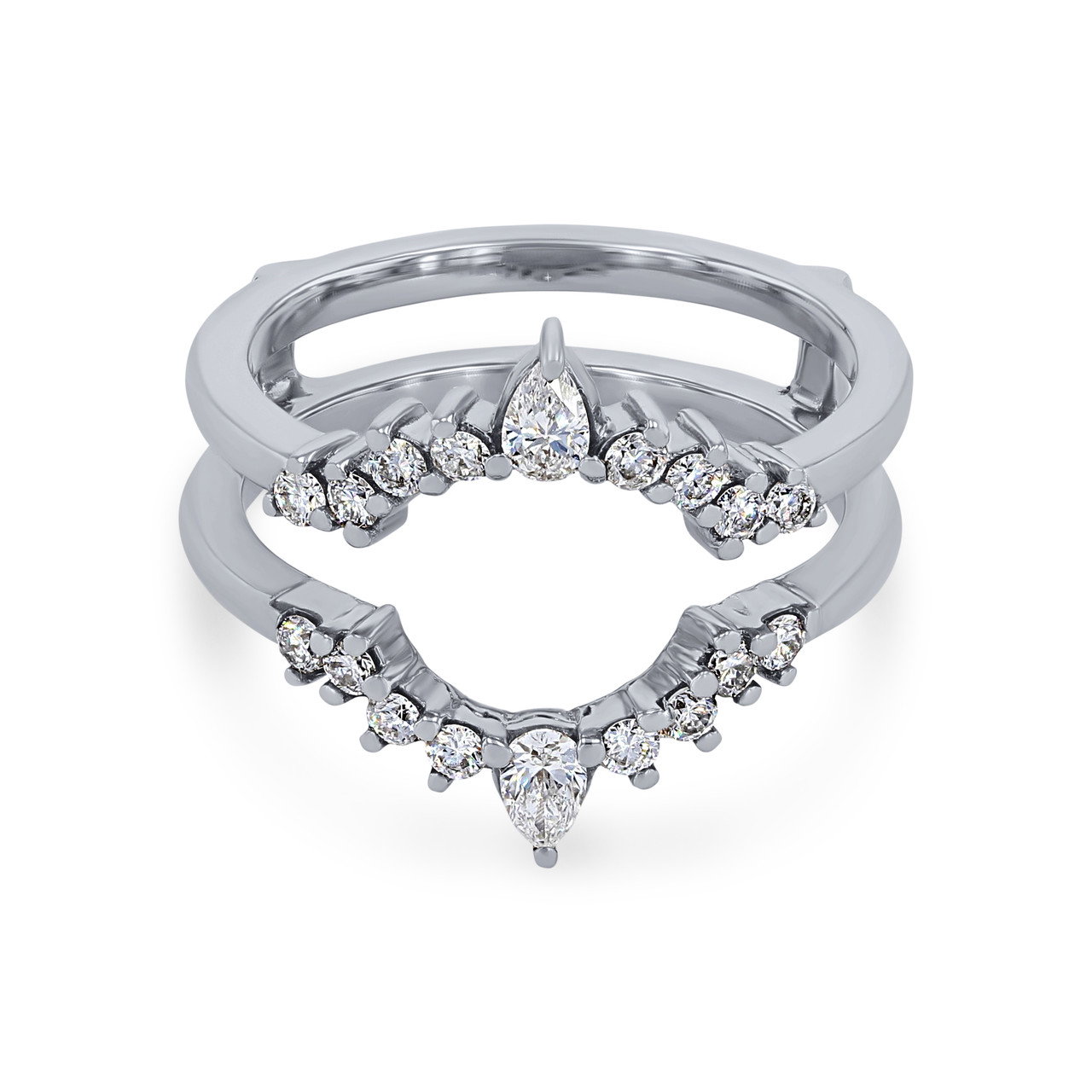 True Romance Pear and Round Diamond Ring Guard