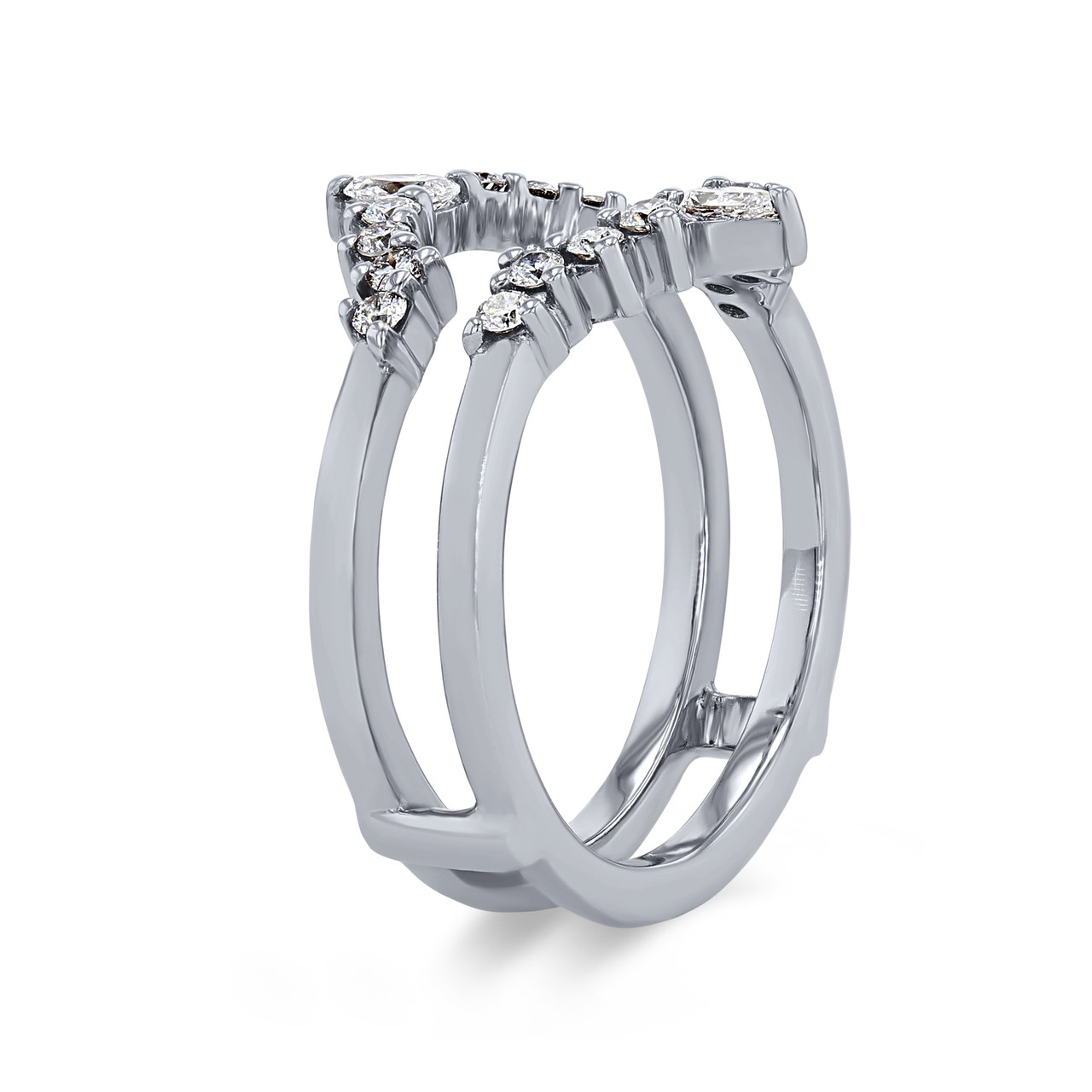 True Romance Pear and Round Diamond Ring Guard