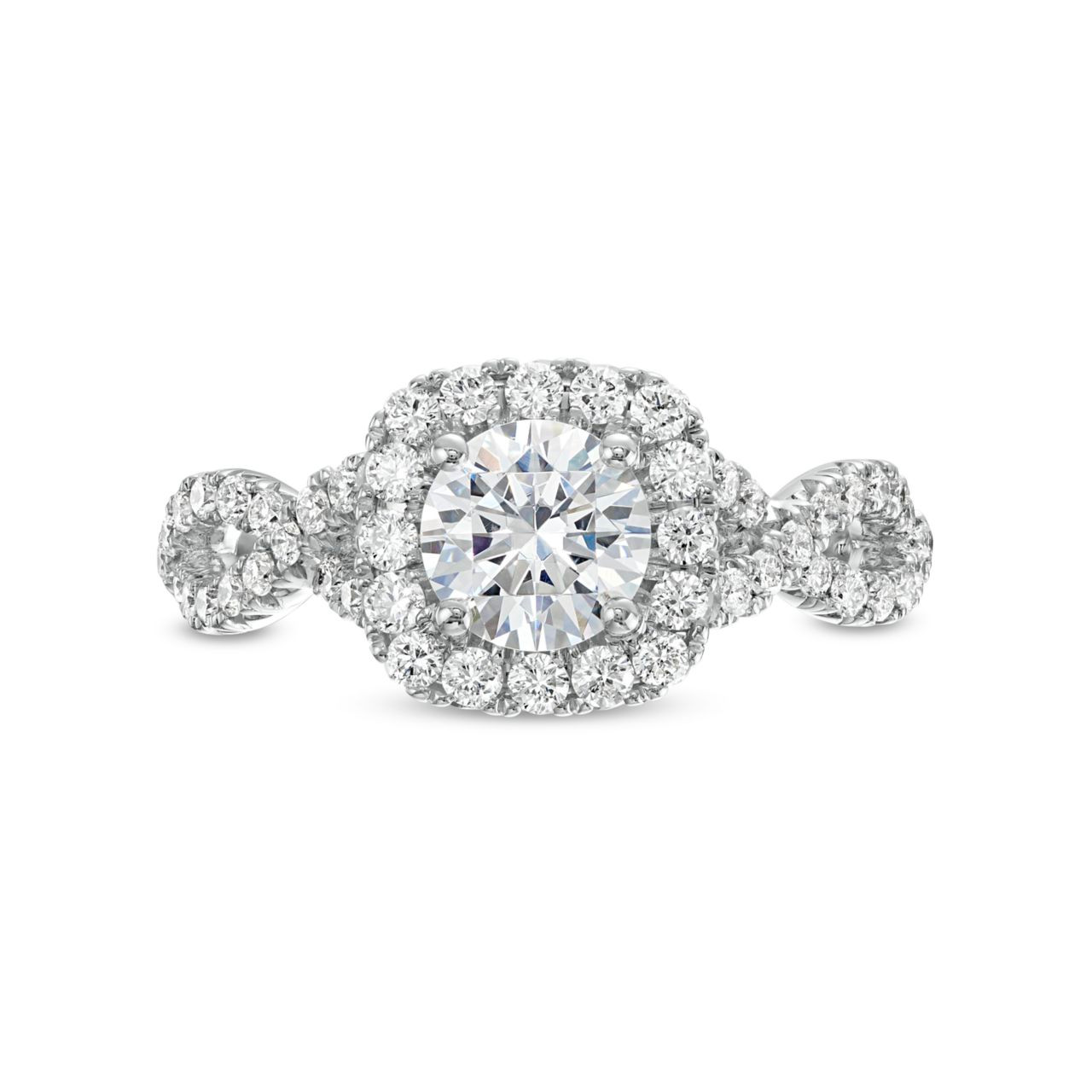 Cushion Halo Twist Engagement Setting by Adorette