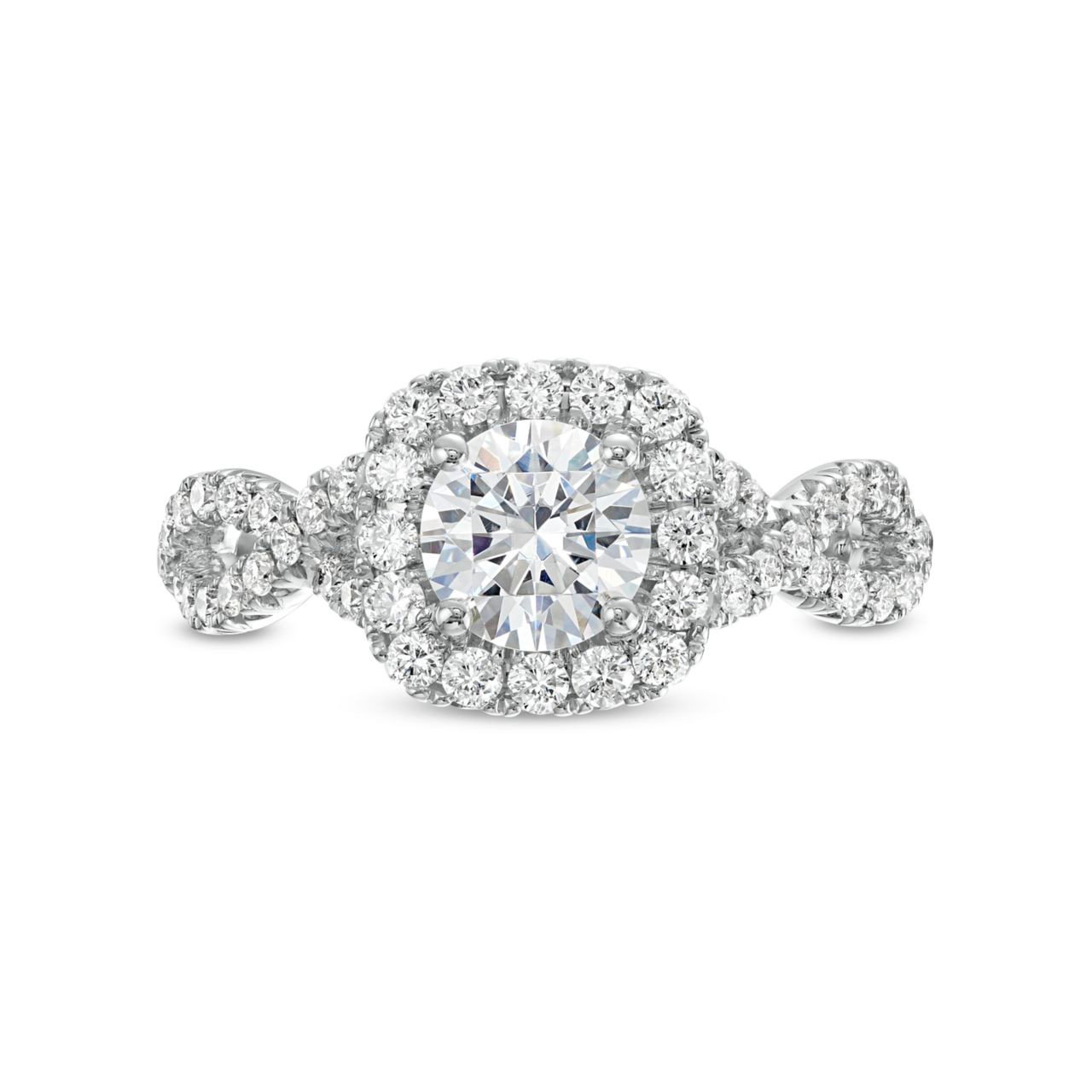 Cushion Halo Twist Engagement Setting by Adorette 0