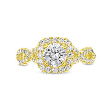 Cushion Halo Twist Engagement Setting by Diamonds Direct Designs 1