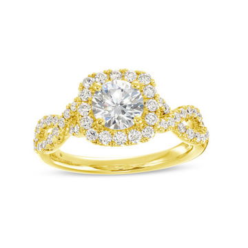 Cushion Halo Twist Engagement Setting by Diamonds Direct Designs 11