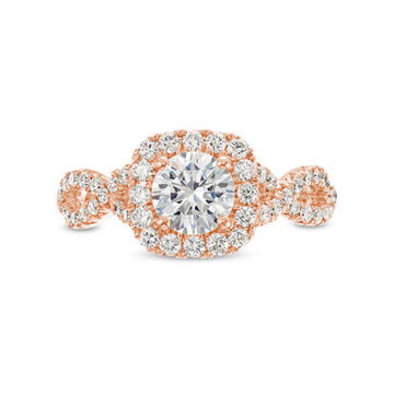 Cushion Halo Twist Engagement Setting by Diamonds Direct Designs 2