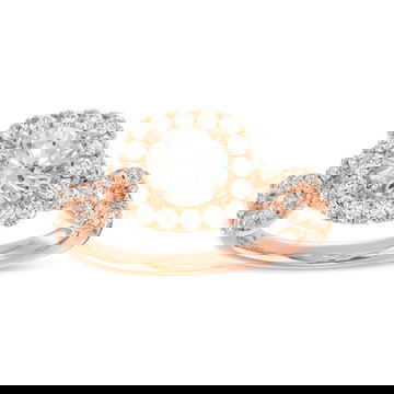 Cushion Halo Twist Engagement Setting by Diamonds Direct Designs 13