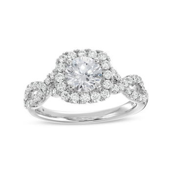 Cushion Halo Twist Engagement Setting by Diamonds Direct Designs 8