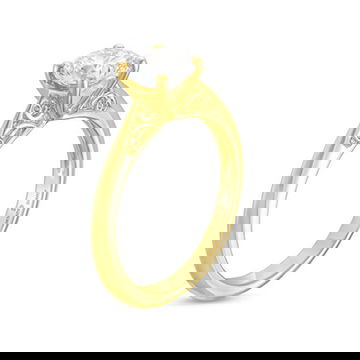 Solitaire Filigree Cathedral Knife Edge Engagement Setting