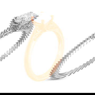Solitaire Filigree Cathedral Knife Edge Engagement Setting