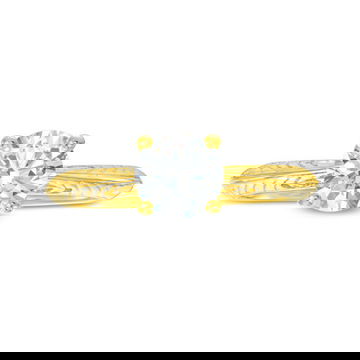 Engraved Solitaire Milgrain Engagement Setting by Diamonds Direct Designs