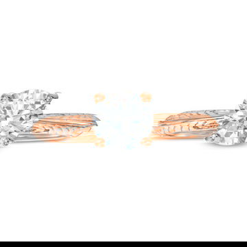 Engraved Solitaire Milgrain Engagement Setting by Diamonds Direct Designs