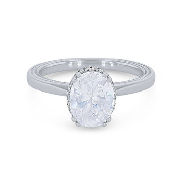 Verragio Tradition Hidden Halo Solitaire Engagement Setting In White Gold 14K