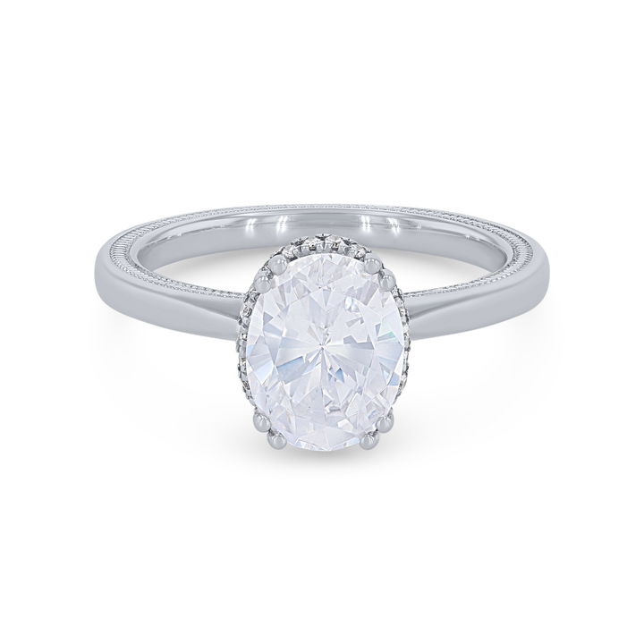 Verragio Tradition Hidden Halo Solitaire Engagement Setting In White Gold 14K